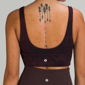 Lululemon Align Reversible Bra Light Support, Diamond Dye Cassis Black size 2
